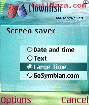 Large Time Screen saver Size